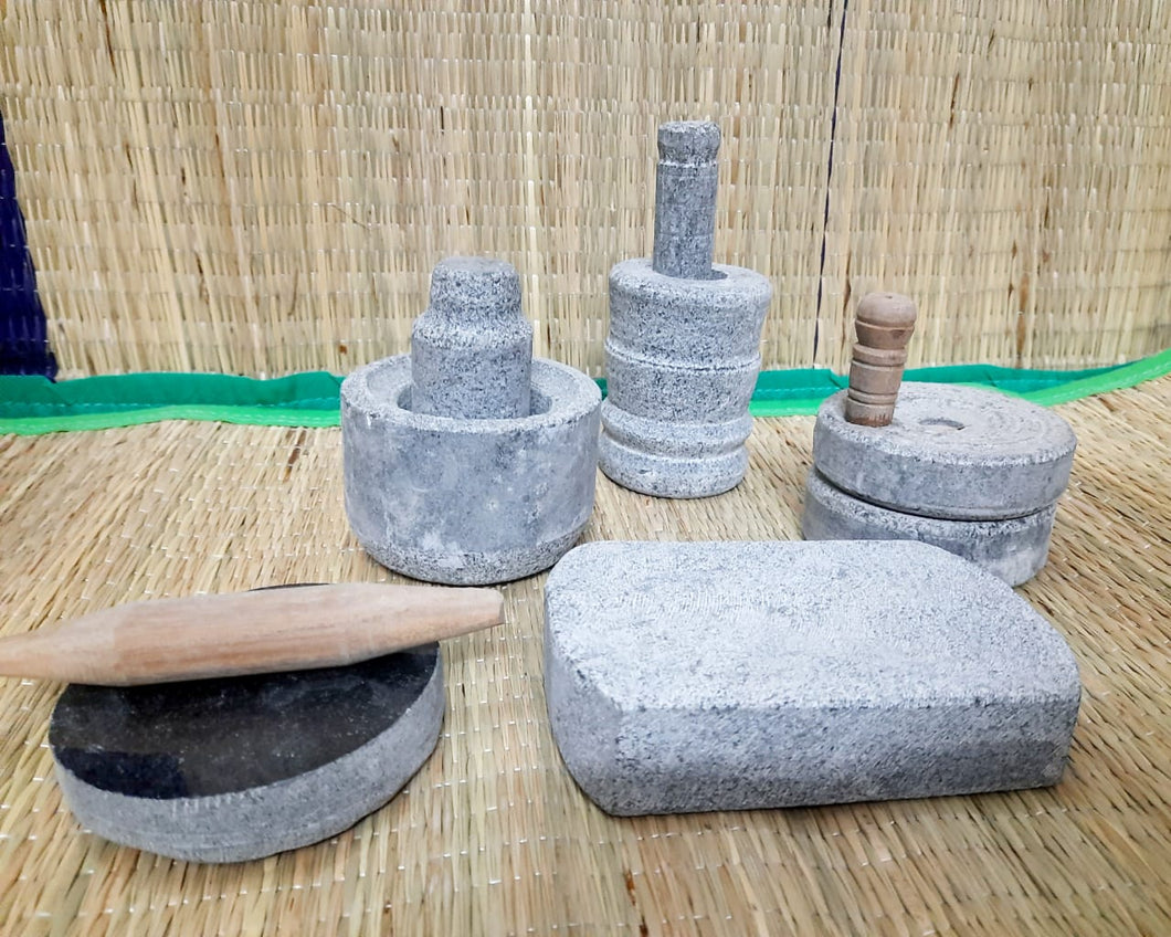Stone Miniature set for Pooja or Kids Toy /Karukal (Black Stone) Miniature Set/gruhapravesam set