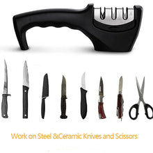 Load image into Gallery viewer, Knife Sharpener/Kitchen Manual Knife Sharpener 3 Stage Sharpening Tools for Ceramic Steel and Knives