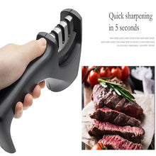 Load image into Gallery viewer, Knife Sharpener/Kitchen Manual Knife Sharpener 3 Stage Sharpening Tools for Ceramic Steel and Knives

