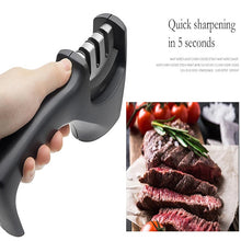 Load image into Gallery viewer, Knife Sharpener/Kitchen Manual Knife Sharpener 3 Stage Sharpening Tools for Ceramic Steel and Knives