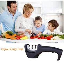 Load image into Gallery viewer, Knife Sharpener/Kitchen Manual Knife Sharpener 3 Stage Sharpening Tools for Ceramic Steel and Knives