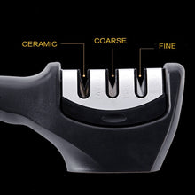 Load image into Gallery viewer, Knife Sharpener/Kitchen Manual Knife Sharpener 3 Stage Sharpening Tools for Ceramic Steel and Knives