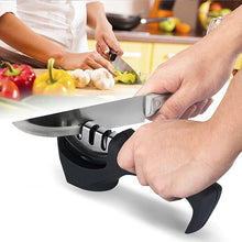 Load image into Gallery viewer, Knife Sharpener/Kitchen Manual Knife Sharpener 3 Stage Sharpening Tools for Ceramic Steel and Knives