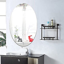Load image into Gallery viewer, Flexible Mirror Sheets Self-Adhesive Plastic Mirror Tiles Non-Glass Mirror Stickers small for Home Decoration (Oval Shape)