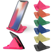 Load image into Gallery viewer, Portable Three-Sided Triangle Desktop Stand Mobile Phone Pyramid Shape Holder Desktop Stand (Multi Color) (2 Pc)