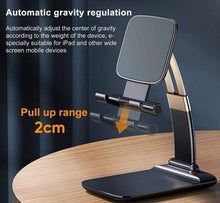 Load image into Gallery viewer, Mobile Holder for Table, Foldable Universal Mobile Stand for Desk with Adjustable Height &amp; Angle
