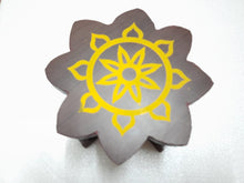 Load image into Gallery viewer, Wooden Flower Design 7inch Mukkali , Mini Stool, Pooja Stand
