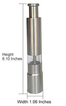 Load image into Gallery viewer, Stainless Steel Black Pepper Grinder Spice Thumb Press Salt Mill, Hand Grinder Machine,Manual Operation, Silver