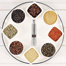 Load image into Gallery viewer, Stainless Steel Black Pepper Grinder Spice Thumb Press Salt Mill, Hand Grinder Machine,Manual Operation, Silver