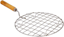 Load image into Gallery viewer, Roasting Net with Steel Tong, Stainless Steel Wire Roaster, Wooden Handle with Roasting Net, Papad Jali,Roti Grill,Chapati Grill (Square Roaster+ 1 Tong/Chimta) -1 pc
