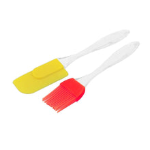 Load image into Gallery viewer, Silicone Spatula and Pastry Brush for Cake Mixer, Decorating, Cooking, Baking and Glazing(Multicolour, Standard Size)