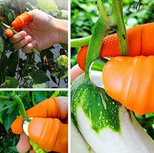 Load image into Gallery viewer, Silicone Thumb Knife with Stainless Steel Blade Fruit Vegetable Picking Thumb Knife Set