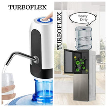 Load image into Gallery viewer, Automatic Wireless Portable Mini Rechargeable Water Bottle Can Dispenser Pump Upto 20 Litre Bottle with USB Charging Cable (Black/White)
