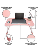 Load image into Gallery viewer, Study Table Laptop Table Foldable Solid Wooden, with Cup & Pen Holder for Girls Boys Kids Children Used for Reading, Study, Homework Best for Students