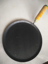 Load image into Gallery viewer, Iron tawa with Wooden Handle(9 inches) and Iron dosa Turner - 2 Items