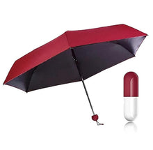 Load image into Gallery viewer, Umbrella for Men &amp; Women Compact Capsule Umbrella, Polyester Fabric With UV Protection
