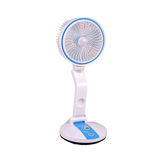 Rechargeable Multifunction Folding Fan with LED light 360° Rotating