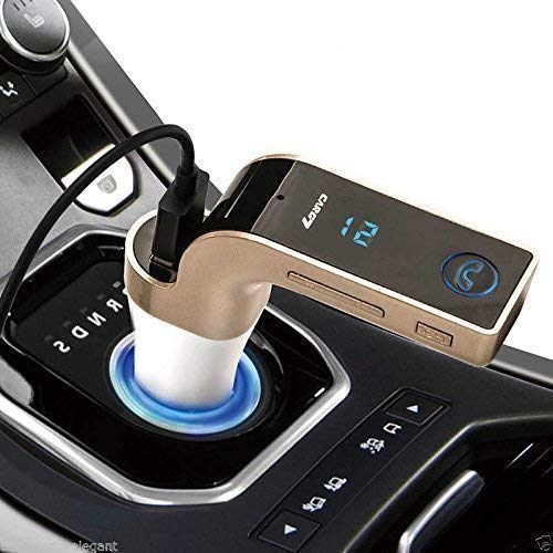 CARG7 Universal Wireless Bluetooth FM || Transmitter in-Car FM Adapter Car Kit with Hand-Free Call/Stereo Music Player and USB Car Charger for All Android and iOS Devices