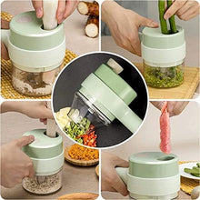 Load image into Gallery viewer, 4 in 1 Electric Handheld Cooking Hammer Vegetable Cutter Set
