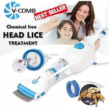 Load image into Gallery viewer, V  Comb Trap Head Lice And Eggs Removed From The Hair, V-lice Comb Vacuums Machine
