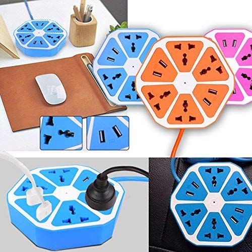hexagon Socket Power Strip with USB Charger