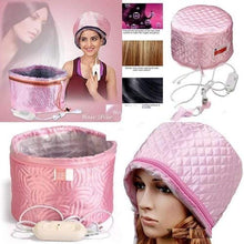 Load image into Gallery viewer, Hair Care Thermal Head Spa Cap Treatment with Beauty Steamer Nourishing Heating Cap, Spa Cap For Hair, Spa Cap Steamer For Women color pink
