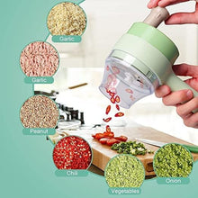 Load image into Gallery viewer, 4 in 1 Electric Handheld Cooking Hammer Vegetable Cutter Set
