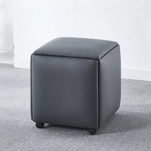 Load image into Gallery viewer, 5 in 1 Seating Cube with Swivel Casters, Stackable Sofa Chair, Stool,Nesting Ottoman, Movable Footstool, Dressing Chair for Living Room, Bedroom(Black, Large)
