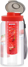 Load image into Gallery viewer, Infuse Plastic Water Bottle/Detox Bottle with Infuser Chamber/Leakproof Plastic Bottle with Wide Mouth Opening
