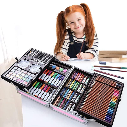 Kids Art Drawing & Painting Set/Art Drawing Color Set for Kids Case Art and Craft Supplies Drawing and Painting Set Great Gift