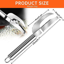 Load image into Gallery viewer, Fish Scale Knife Cut Scrape Dig 3-in-1 Tool, Stainless Steel Fish Maw Knife Fish Scaler Remover, Multifunction Fish Peeler Open Belly and Dig Out Fish Cleaner Tool Kitchen Accessory
