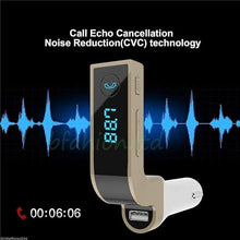 Load image into Gallery viewer, CARG7 Universal Wireless Bluetooth FM || Transmitter in-Car FM Adapter Car Kit with Hand-Free Call/Stereo Music Player and USB Car Charger for All Android and iOS Devices
