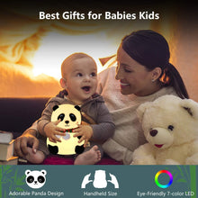 Load image into Gallery viewer, Rechargeable Silicone Panda Night Light for Kids/7-Color LED Changing Panda Lamp/Adorable Room Decor
