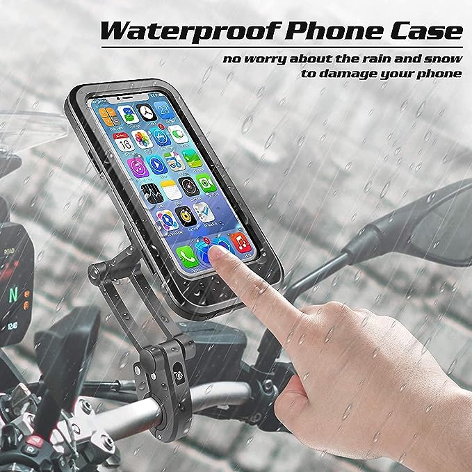 Premium Waterproof Bike Phone Holder 360° Rotation Motorcycle Waterpro –  mycookwareshop