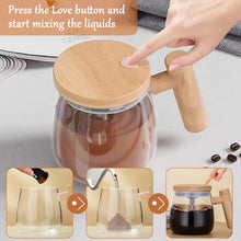 Load image into Gallery viewer, Coffee Mug, Glass Electric High Speed Mixing Cup, Automatic Mixing Mug Rotating, 400ml Battery Powered Stirring Cup to Stir Coffee/Milk/Protein Powder at Desk
