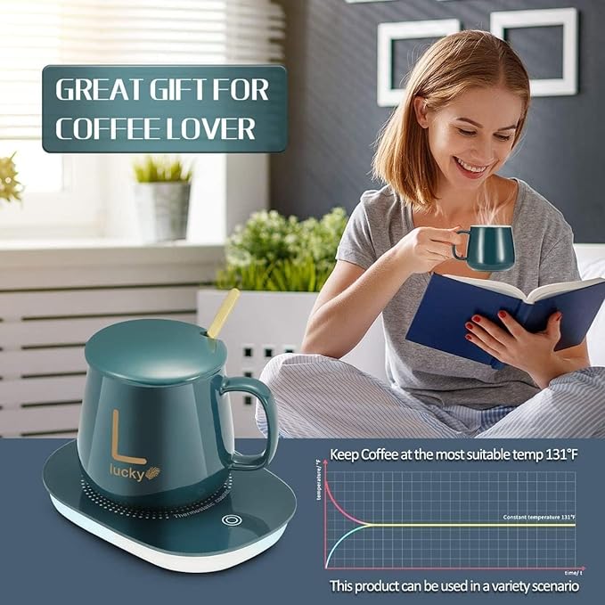 Ceramic Coffee Mug Warmer Electric Heater Smart Cup