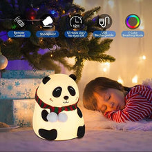 Load image into Gallery viewer, Rechargeable Silicone Panda Night Light for Kids/7-Color LED Changing Panda Lamp/Adorable Room Decor
