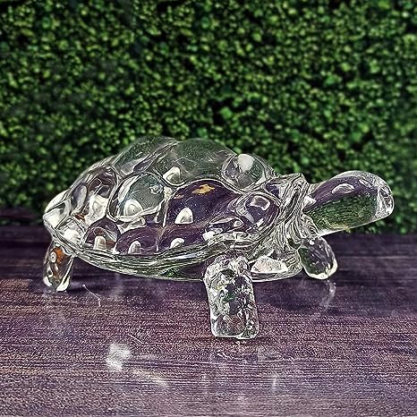 Crystal Glass Tortoise Kachua Turtle | Crystal Turtle Tortoise for Feng Shui and Vastu for Career and Luck Showpiece