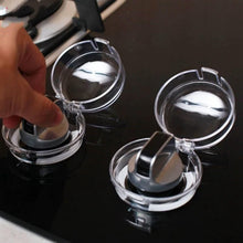 Load image into Gallery viewer, Gas Stove Knob Covers for Child Safety Clear Lock Protector Oven Knobs with Strong Adhesive Toddler Protection Safety, Baby Proof Locks Universal Home Kitchen(Pack of 2)
