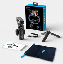 Load image into Gallery viewer, TOK_QI M02 3-Axis Handheld Gimbal Stabilizer Cell Phone Selfie Tripod with Detachable Remote for iPhone Android Smartphone, Black (M02)
