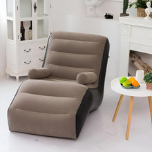 Load image into Gallery viewer, Inflatable Lazy Sofa Chair with Household Air Pump, Foldable Lounge Chair with Armrests for Living Room, Bedroom, Office, Travel, Camping, Puncture-Resistant PVC Material
