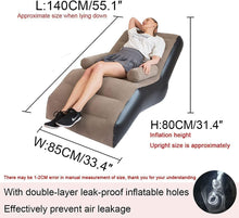 Load image into Gallery viewer, Inflatable Lazy Sofa Chair with Household Air Pump, Foldable Lounge Chair with Armrests for Living Room, Bedroom, Office, Travel, Camping, Puncture-Resistant PVC Material
