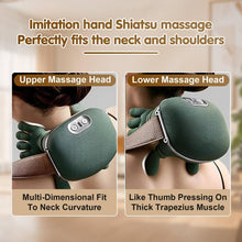 Load image into Gallery viewer, Heated Massager, Wireless Portable Neck and Back Massager, Electric Deep Tissue 4D Kneading Massage, Simulated Human Hand Design for Pain Relief and Muscle Relax
