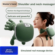 Load image into Gallery viewer, Heated Massager, Wireless Portable Neck and Back Massager, Electric Deep Tissue 4D Kneading Massage, Simulated Human Hand Design for Pain Relief and Muscle Relax
