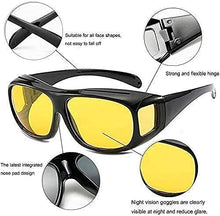 Load image into Gallery viewer, HD Vision Day &amp; Night Unisex Goggles Polarized Sunglasses Men And Women 100% UV Protection Driving All Bikes and Car Anti-Glare Glasses Combo Pack of 2 (Yellow And Black, Large Size)
