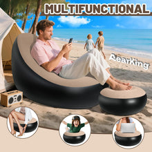 Load image into Gallery viewer, Inflatable Sofa with Household Air Pump - Air Couch Chair with Footstool for Indoor&amp;Outdoor in Livingroom Bedroom Readingroom Office Balcony Garden Courtyard
