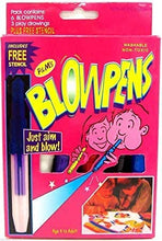Load image into Gallery viewer, Magic Blow Pens Set of 6 Pc Colour Spray Magic Blowpen Set with Sketch Pens at One End and Blow Pens Suitable for Students, Kids and Craft Lovers
