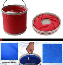 Load image into Gallery viewer, Portable Foldable Water Pail Metal Foldaway Bucket For Outdoor Camping/Car Washing/Fishing
