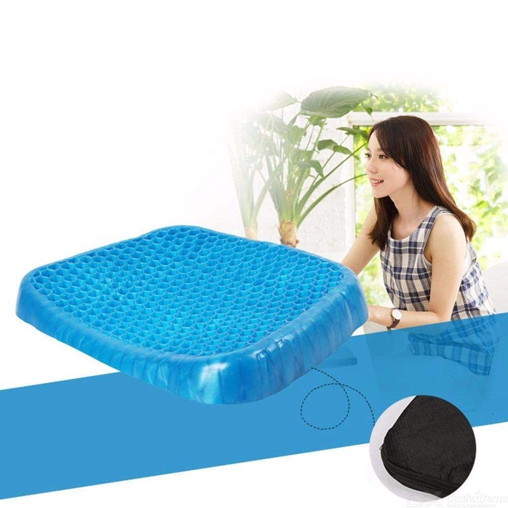 Gel Honeycomb Seat Egg Cushion Cooling Ergonomic Comfort Gel Support in Blue