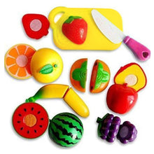 Load image into Gallery viewer, Sliceable Fruits Cutting Play Toy, (9 Pieces, Multicolor)
